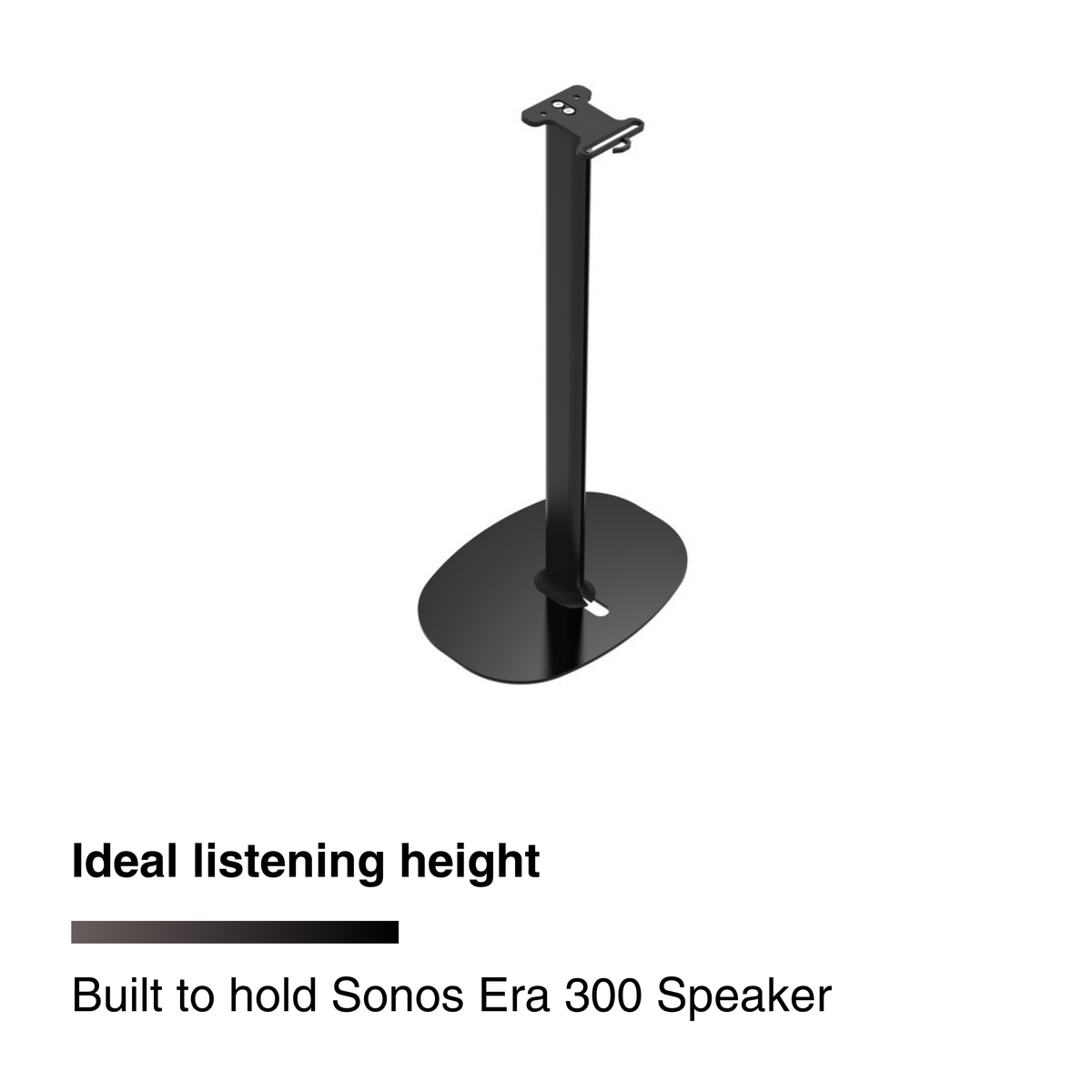FLEXSON Floor Stand for Sonos Era 300 Speaker (Black, Single
