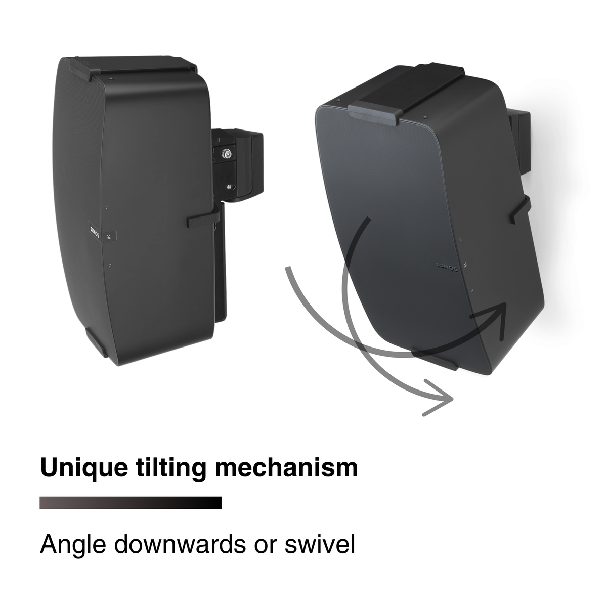 Vertical Wall Mount for Sonos Five & Play:5 (Black