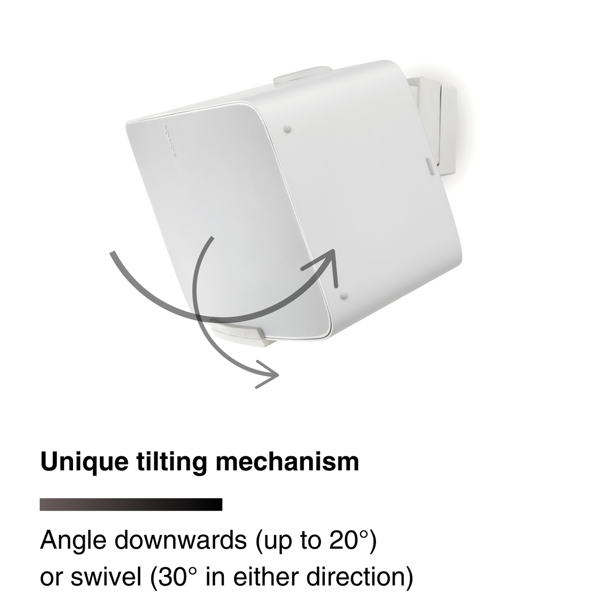 Flexson壁固定金具Sonos Five & Play:5用 - ホワイト FLEXSON Wall Mount for the Sonos Five & PLAY:5 (White