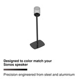 FLEXSON Floor Stand for Sonos Era 100 Speaker (Black, Single)