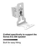 FLEXSON Wall Mount for Sonos Era 300 Speaker (White, Single)