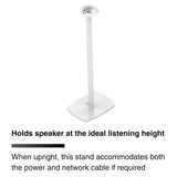 FLEXSON Floor Stand for Sonos Era 100 Speaker (White, Single)
