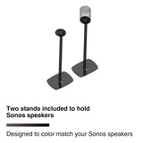 FLEXSON Floor Stand for Sonos Era 100 Speaker (Black, Pair)