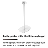 FLEXSON Floor Stand for Sonos Era 100 Speaker (White, Single)