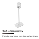 FLEXSON Floor Stand for Sonos Era 100 Speaker (White, Single)