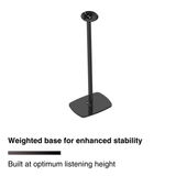 FLEXSON Floor Stand for Sonos Era 100 Speaker (Black, Single)