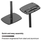 FLEXSON Floor Stand for Sonos Era 100 Speaker (Black, Pair)