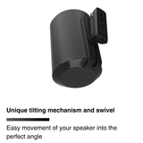 FLEXSON Wall Mount with Corner Piece for Sonos Era 100 Speaker (Black, Single)