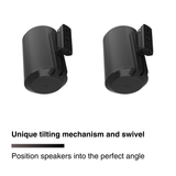 FLEXSON Wall Mount with Corner Piece for Sonos Era 100 Speaker (Black, Pair)